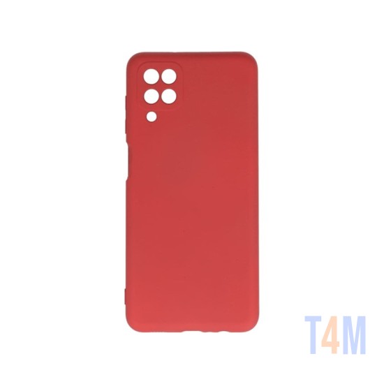 Capa de Silicone com Moldura de Câmera para Samsung Galaxy A12 5g Vermelho